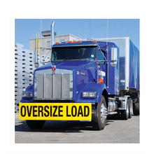 Alumetal Yellow 36x6 in 72x12 in 84x18 in Aluminum Wide Load Oversize sign for Truck